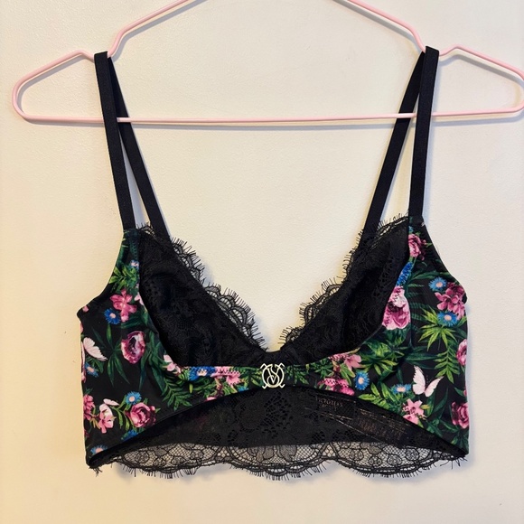 Victoria’s Secret Very Sexy So Obsessed Lace Unlined Corset Top Bra Floral XS - Picture 3 of 5